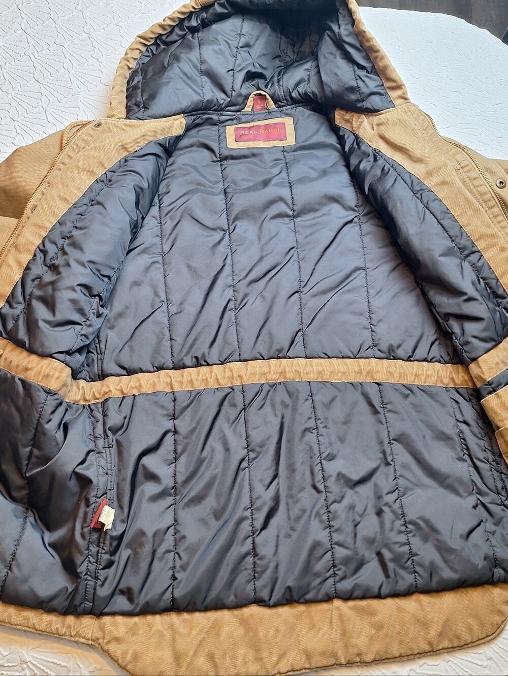 Real Ranch Canvas Long Jacket Coat, Size S - Picture 11 of 12